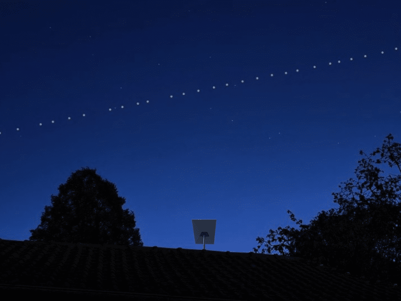 A Starlink dish mounted to the roof by one of our professional California Starlink installers.