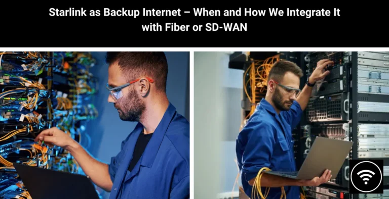 Starlink as Backup Internet – When and How We Integrate It with Fiber or SD-WAN.