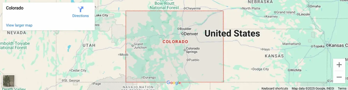 Our Starlink Installation Service Area: All of Colorado, United States.